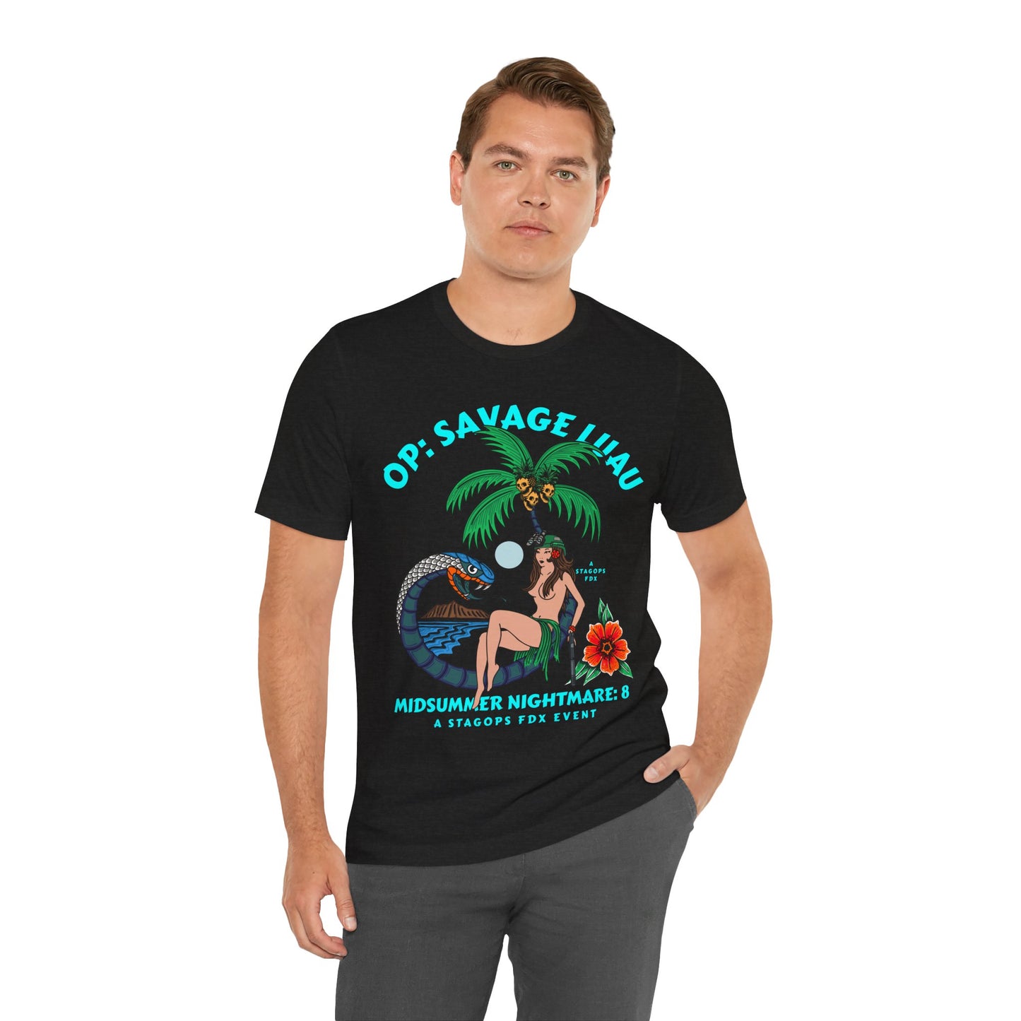 Midsummer Nightmare 8- SAVAGE LUAU front print Tee