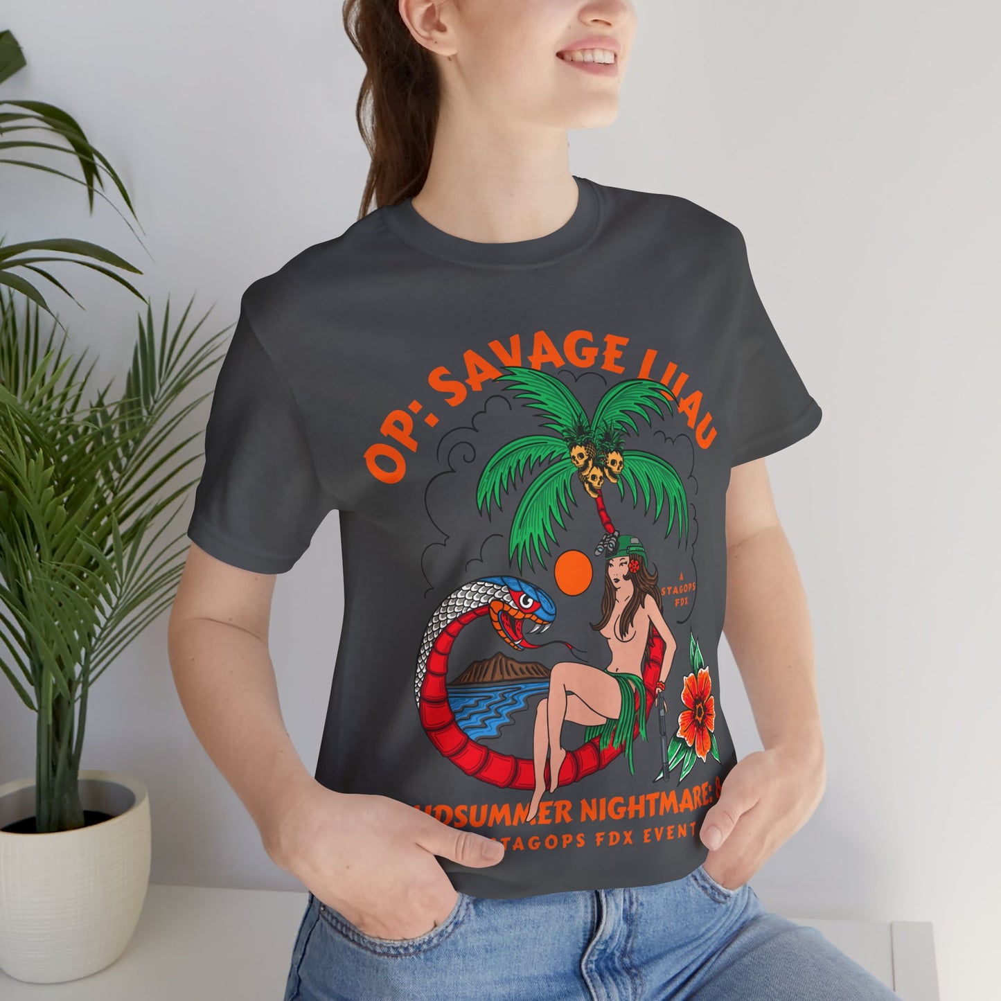 Midsummer Nightmare 8- SAVAGE LUAU front print Tee