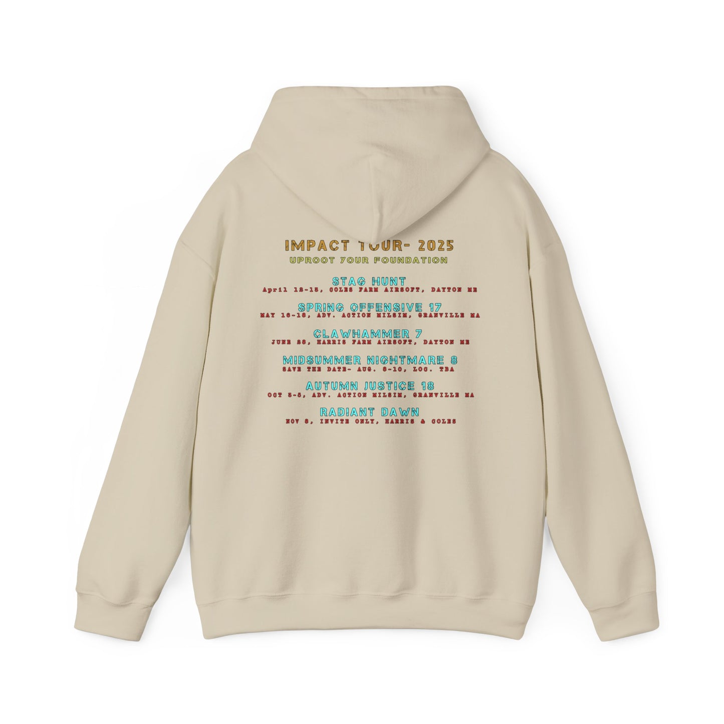 2025 IMPACT Tour hoodie (Printed Front & Back)