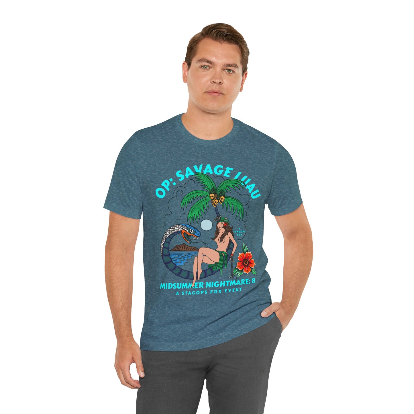 Midsummer Nightmare 8- SAVAGE LUAU front print Tee