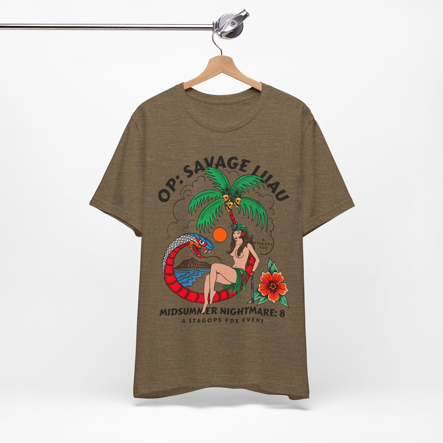 Midsummer Nightmare 8- SAVAGE LUAU front print Tee