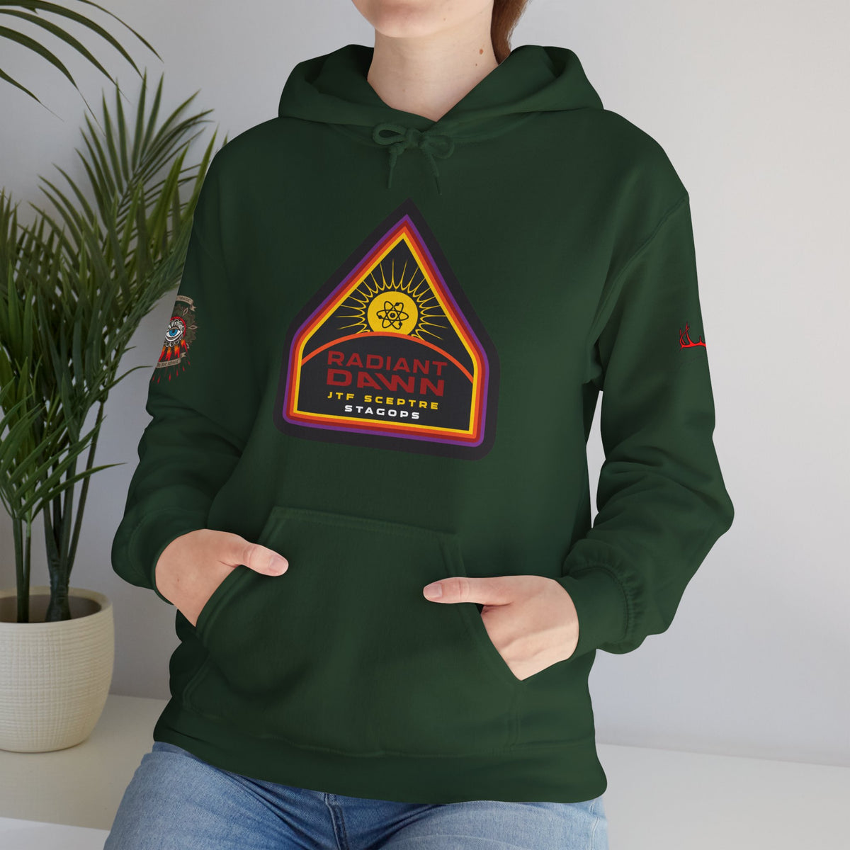 EXCLUSIVE TIER 1/RADIANT DAWN Hoodie- 4 sided deluxe multi-logo print