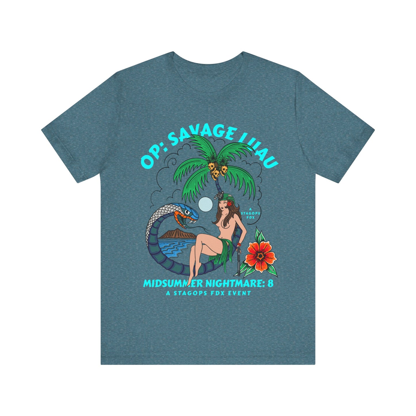Midsummer Nightmare 8- SAVAGE LUAU front print Tee