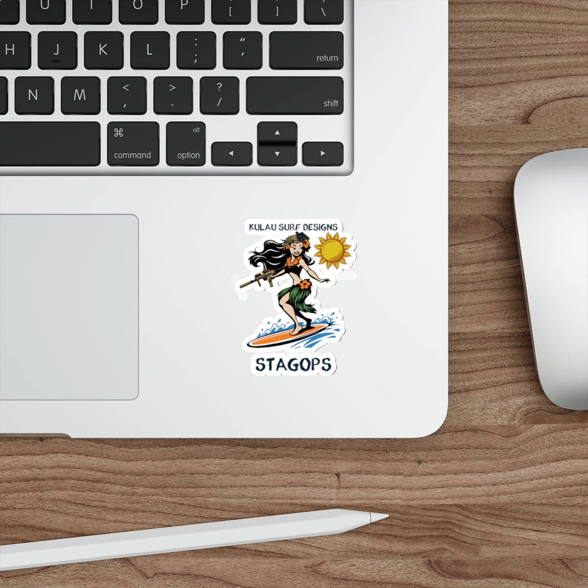 Kulau Surf Designs- "Sunny Surfer" Die-Cut Sticker Exclusive*