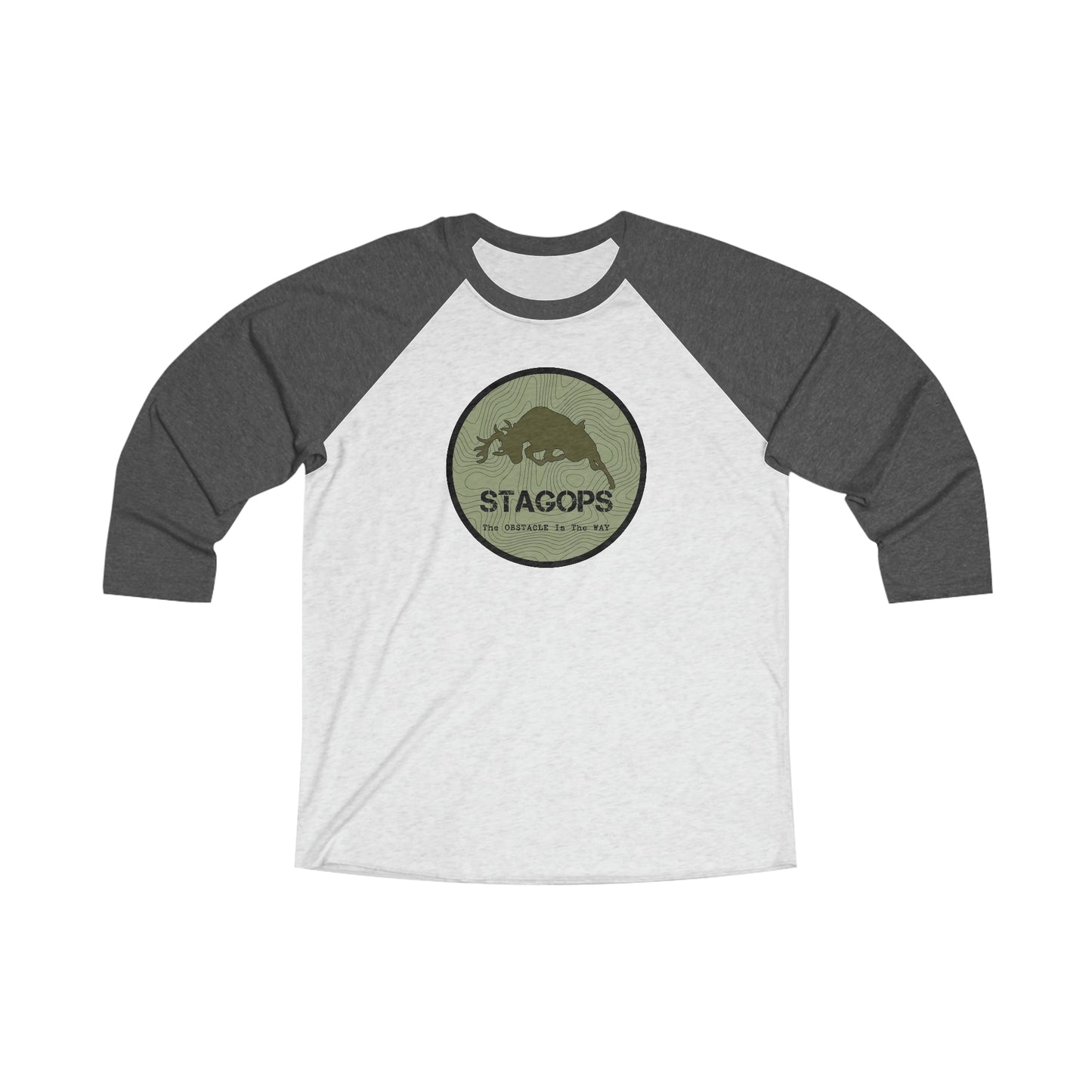 2018 STAGOPS LOGO "The Obstacle is the Way" 3\4 Raglan Tee