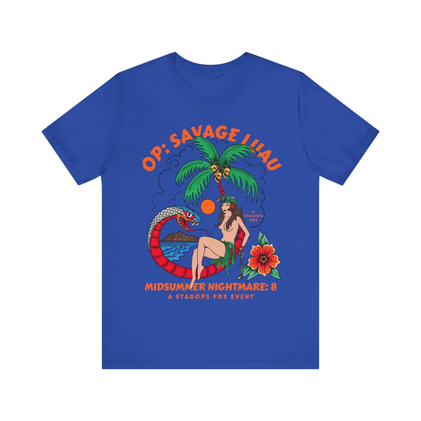 Midsummer Nightmare 8- SAVAGE LUAU front print Tee