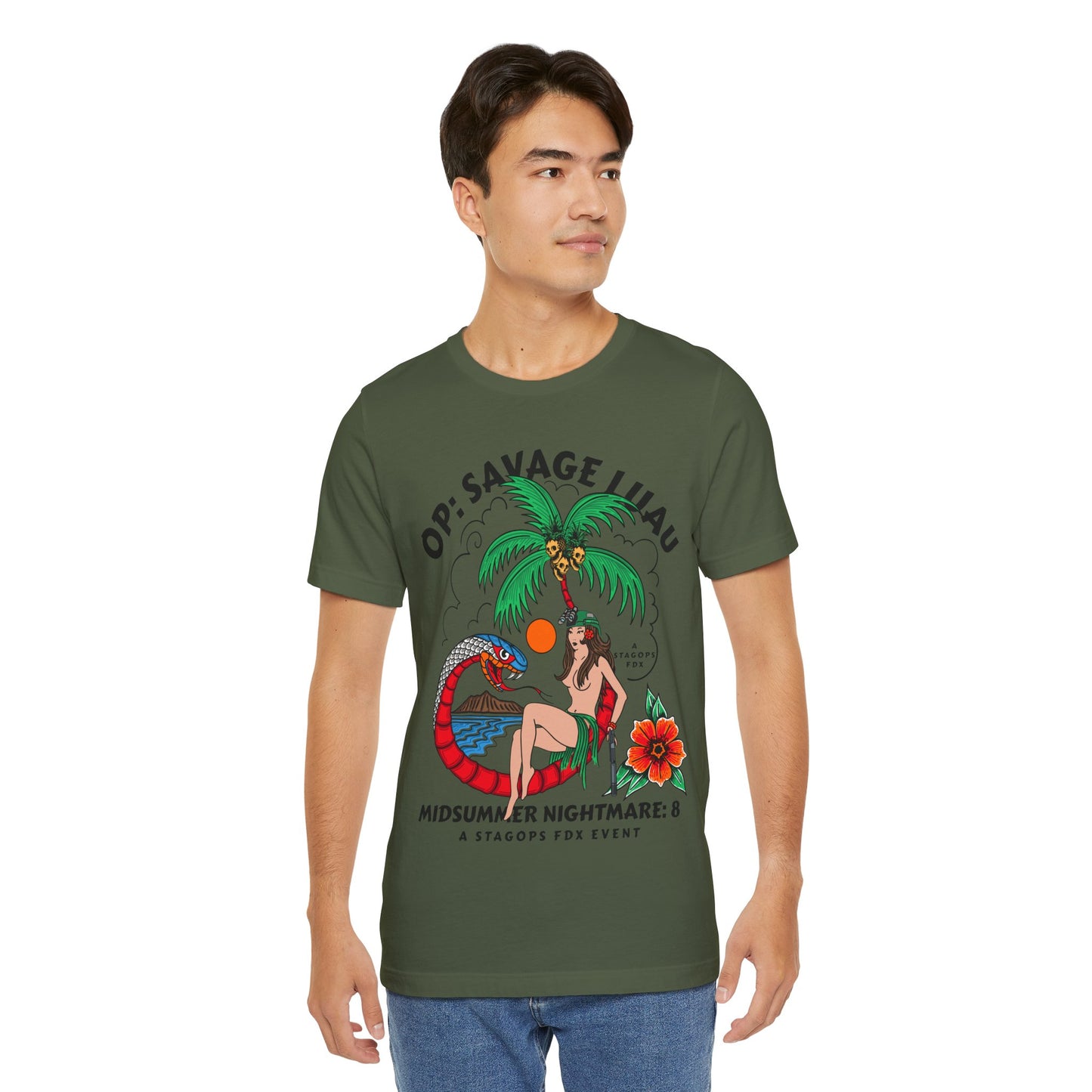 Midsummer Nightmare 8- SAVAGE LUAU front print Tee