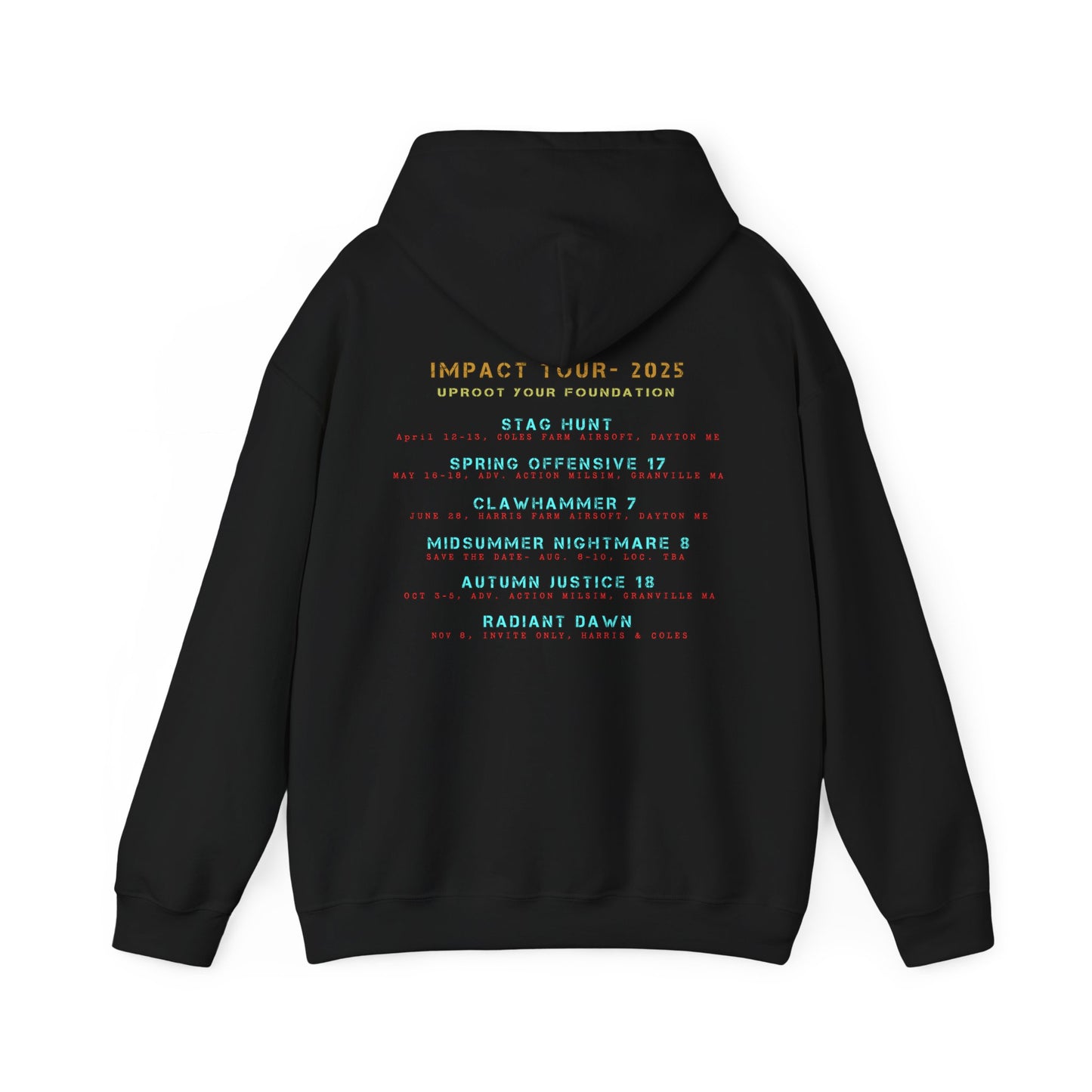 2025 IMPACT Tour hoodie (Printed Front & Back)