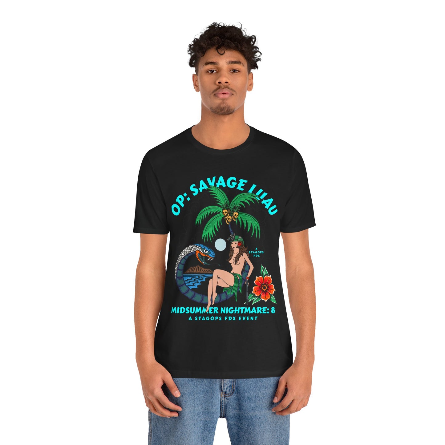 Midsummer Nightmare 8- SAVAGE LUAU front print Tee