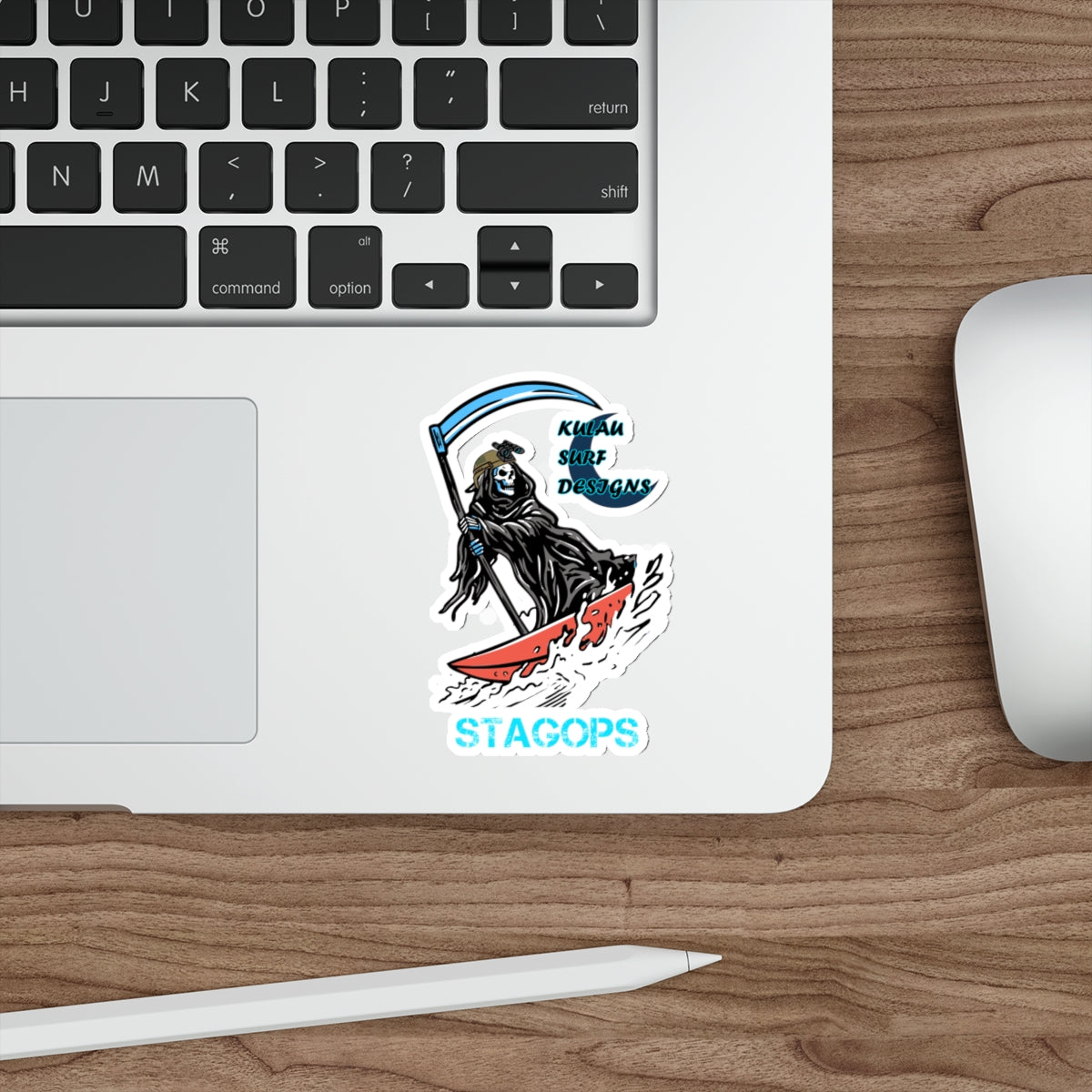Kulau Surf Designs "SURF REAPER" Die-Cut Sticker EXCLUSIVE*