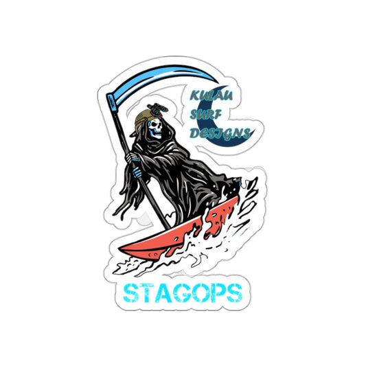 Kulau Surf Designs "SURF REAPER" Die-Cut Sticker EXCLUSIVE*