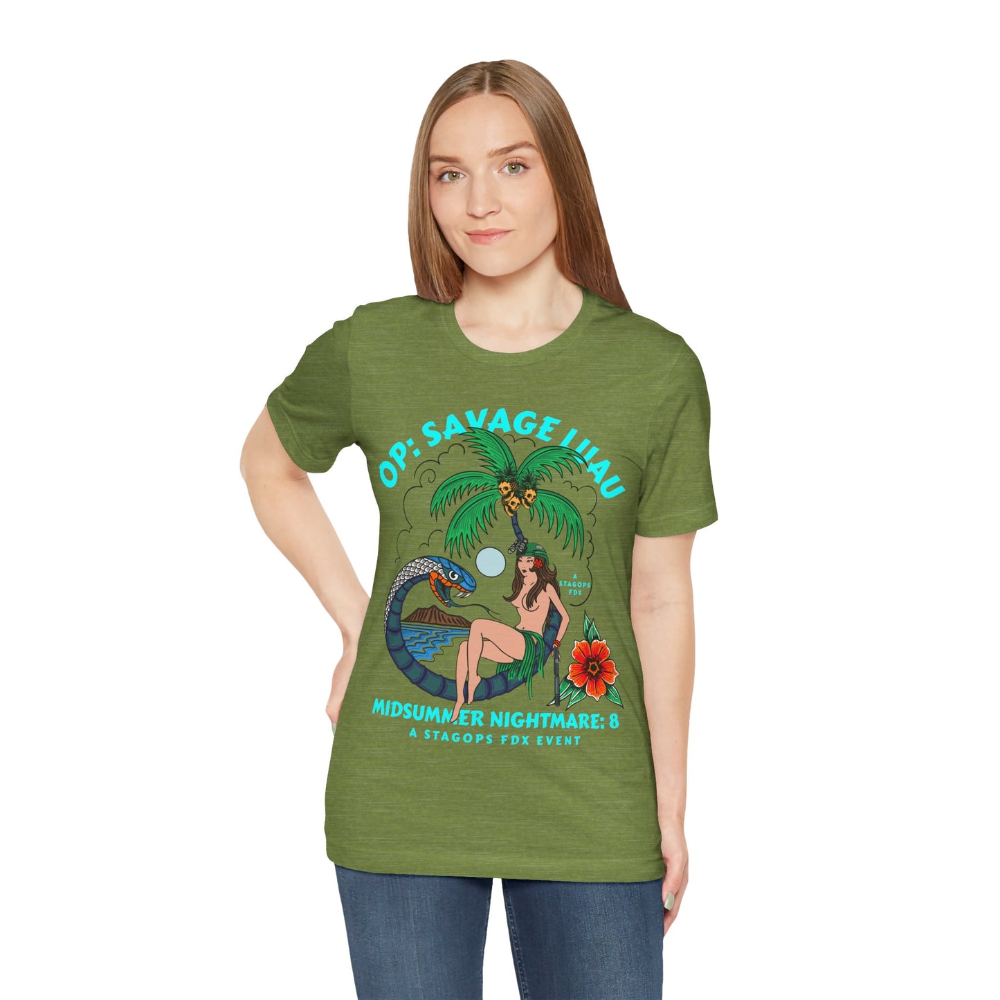 Midsummer Nightmare 8- SAVAGE LUAU front print Tee