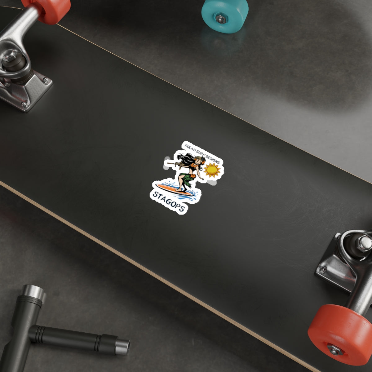 Kulau Surf Designs- "Sunny Surfer" Die-Cut Sticker Exclusive*