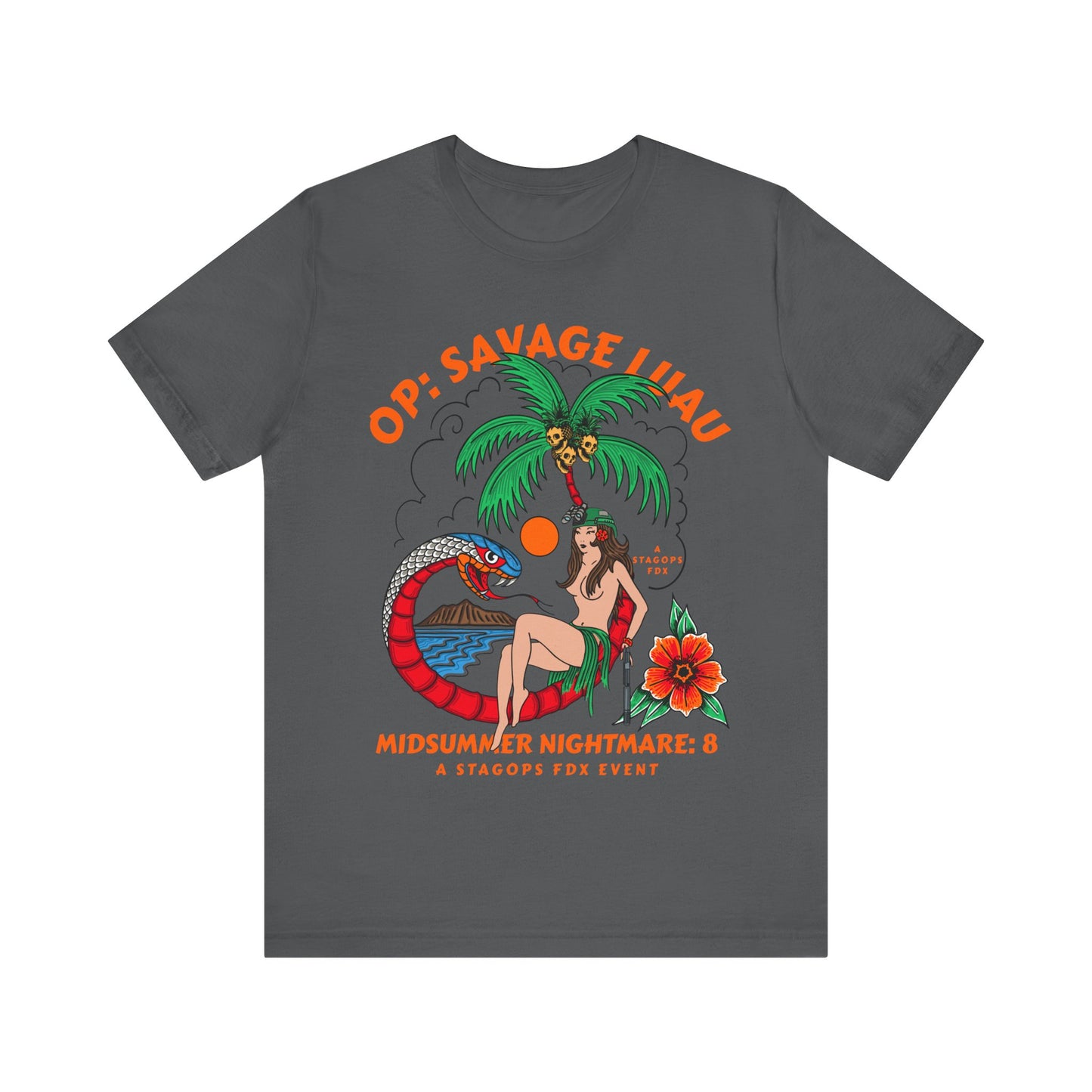 Midsummer Nightmare 8- SAVAGE LUAU front print Tee
