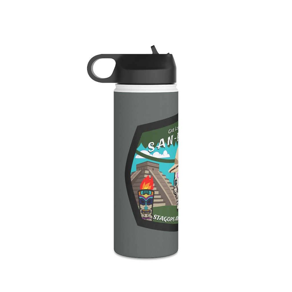 Stainless Steel Water Bottle, (sports lid)- SAN PETHEO