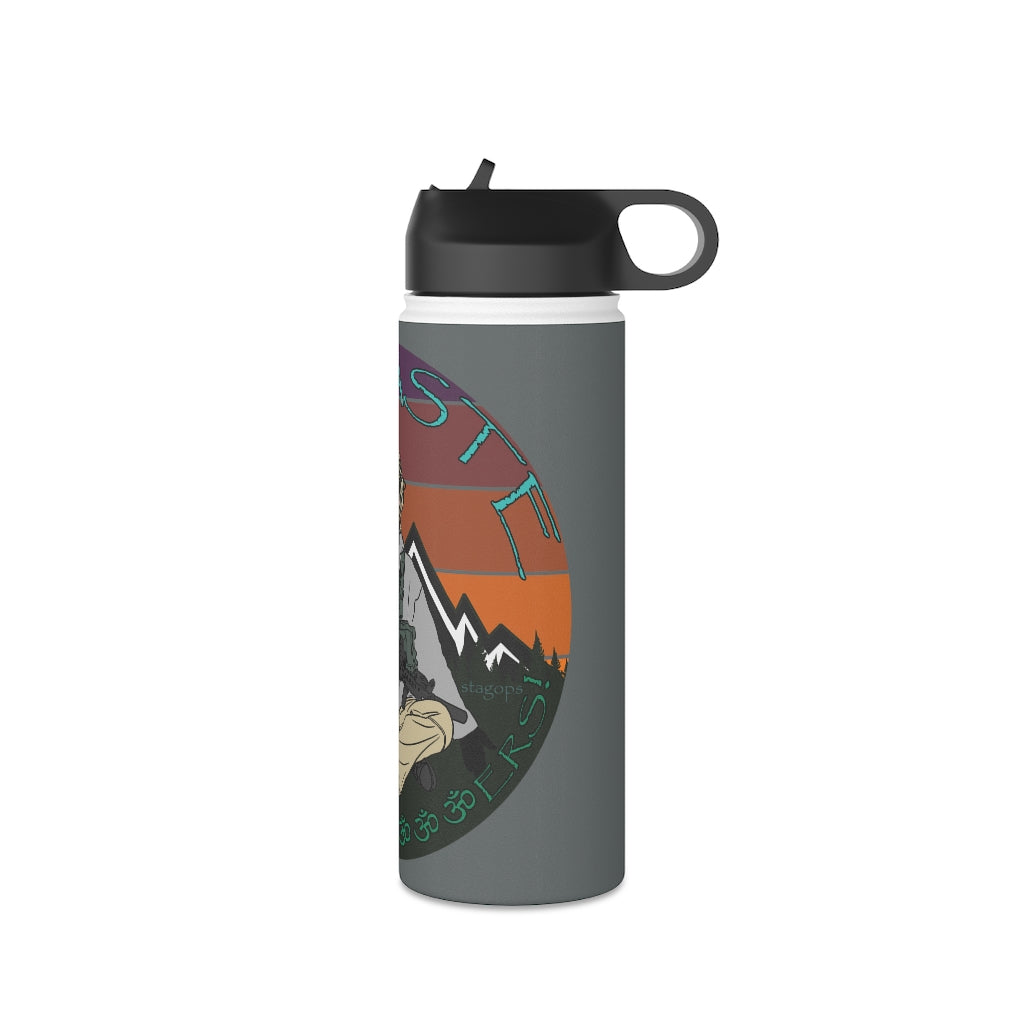 Stainless Steel Water Bottle, (sports lid)- NAMASTE MOTHERF#%^ERS