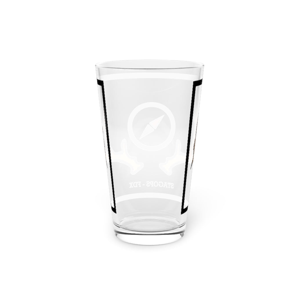 FDX logo Pint Glass, 16oz