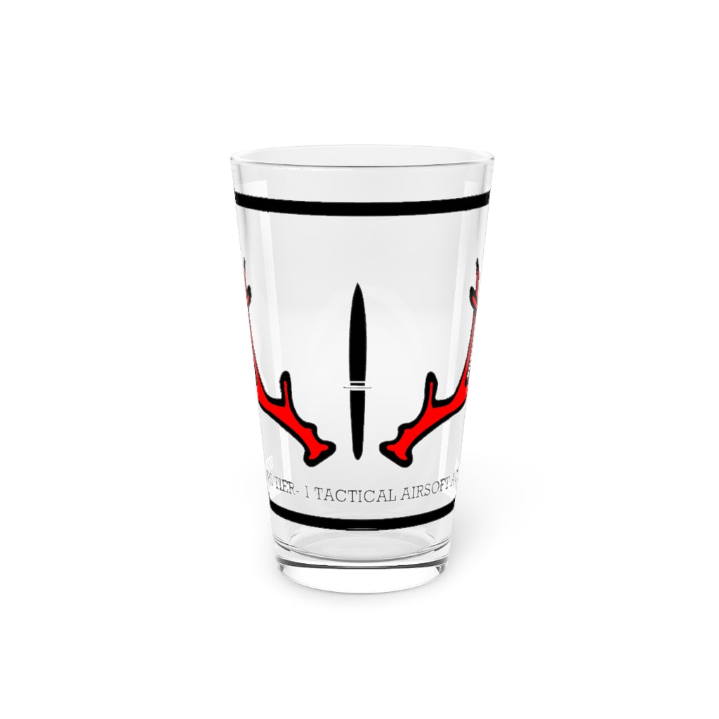 Tier 1 logo Pint Glass, 16oz