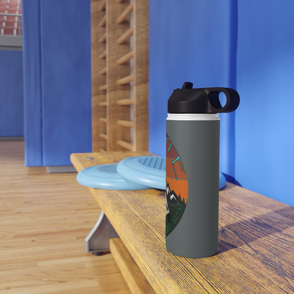 Stainless Steel Water Bottle, (sports lid)- NAMASTE MOTHERF#%^ERS