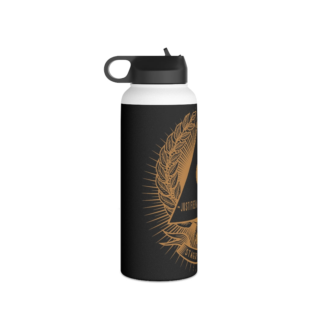 Stainless Steel Water Bottle, (sports lid)- JUSTIFIED ANCIENTS OF MILSIM (v1)