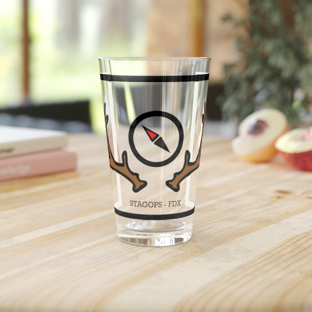 FDX logo Pint Glass, 16oz