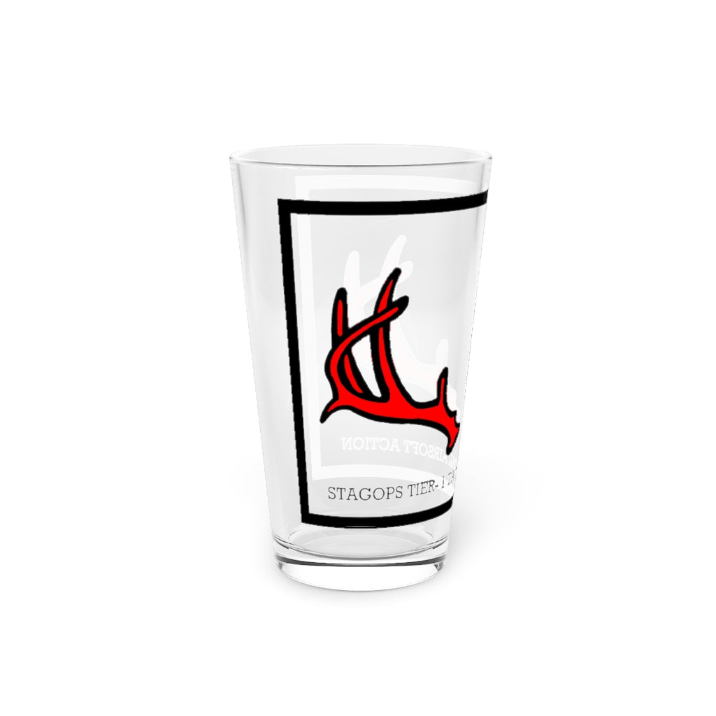 Tier 1 logo Pint Glass, 16oz