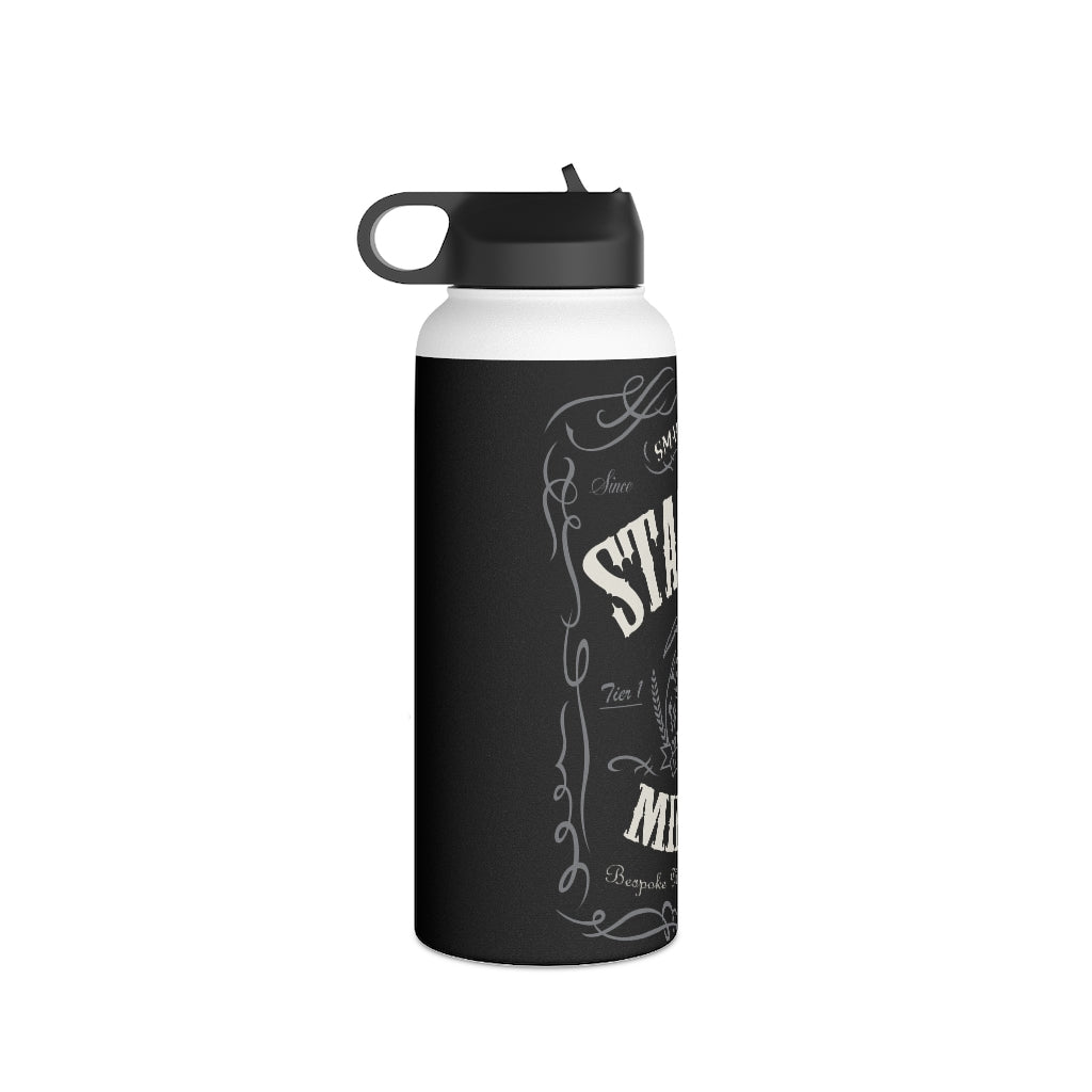 Stainless Steel Water Bottle, (sports lid)- BLACK LABEL