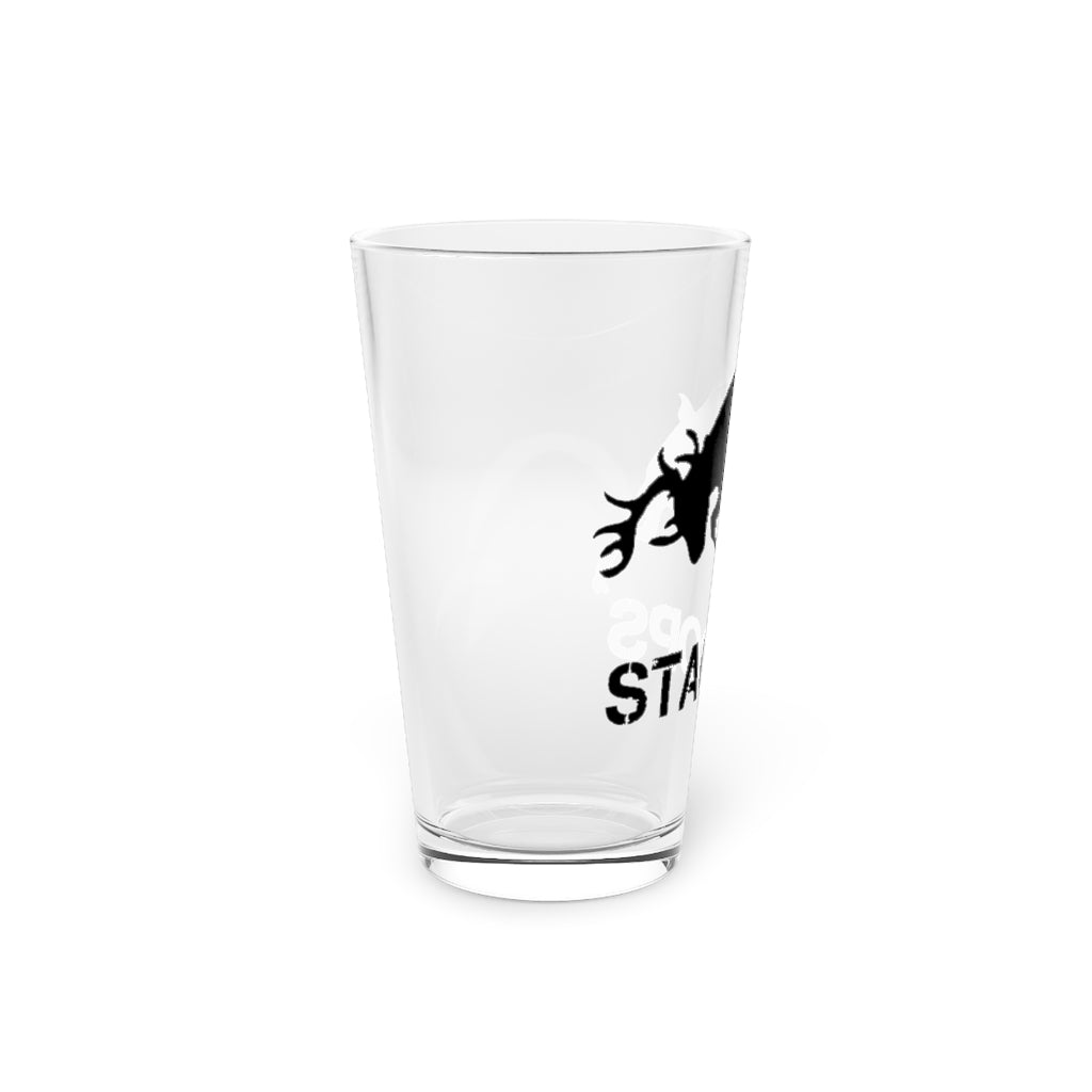 Blackout logo Pint Glass, 16oz