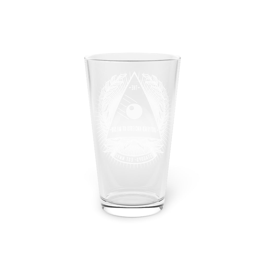 Justified Ancients of Milsim Pint Glass, 16oz