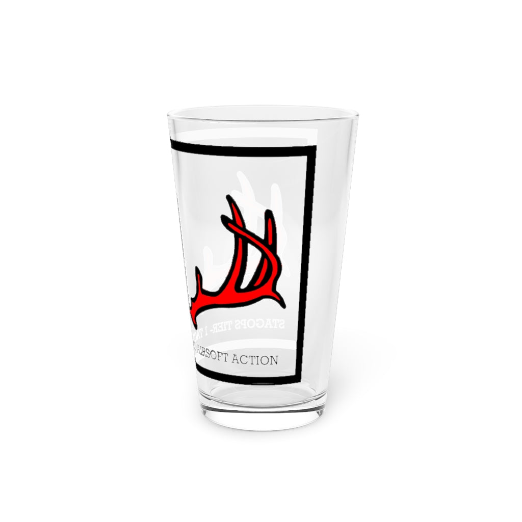 Tier 1 logo Pint Glass, 16oz