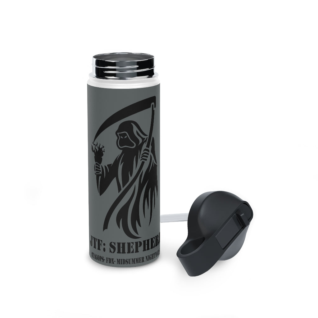 Stainless Steel Water Bottle, (sports lid)- JTF: SHEPHERD