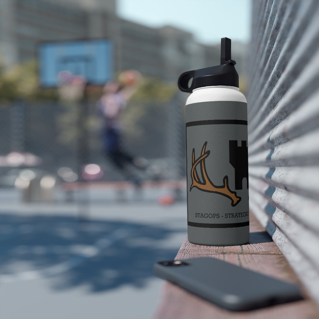 Stainless Steel Water Bottle, (sports lid)- STRATOPS