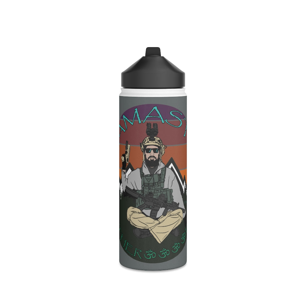 Stainless Steel Water Bottle, (sports lid)- NAMASTE MOTHERF#%^ERS