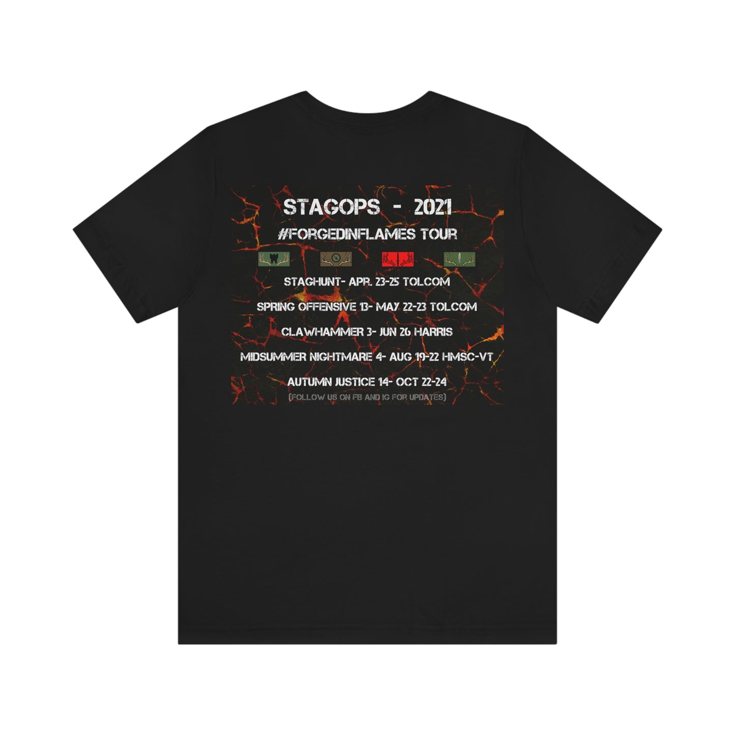 STAGOPS 2021 "Forged in Flames" double sided Tee