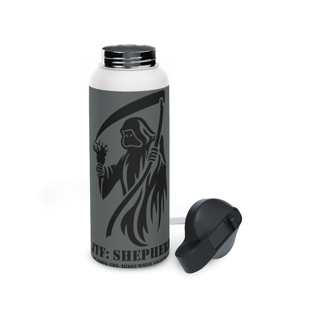 Stainless Steel Water Bottle, (sports lid)- JTF: SHEPHERD