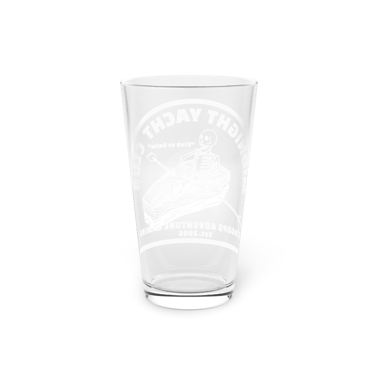 Midnight Yacht club Pint Glass, 16oz