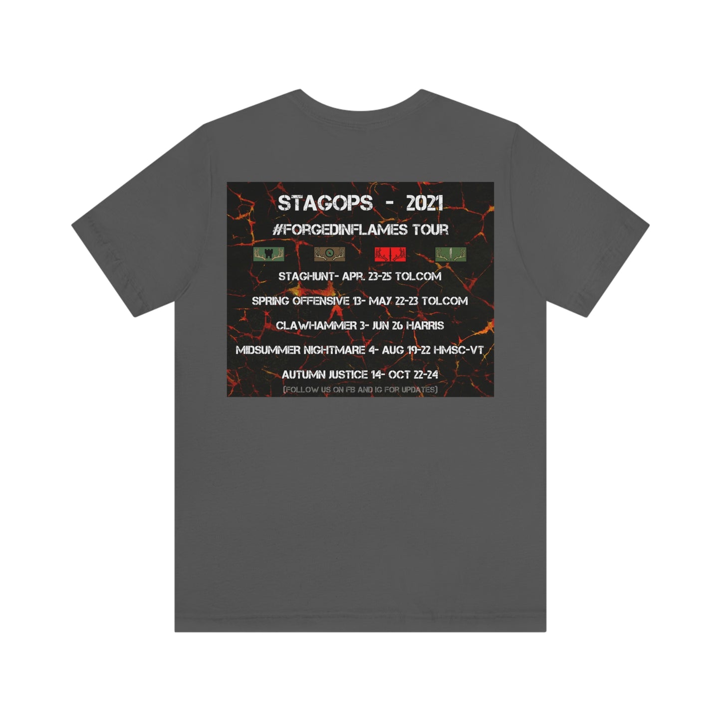 STAGOPS 2021 "Forged in Flames" double sided Tee