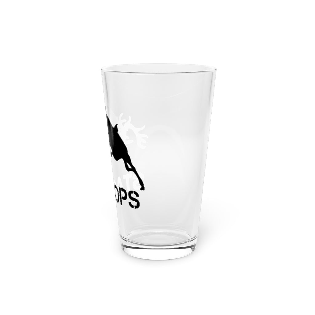 Blackout logo Pint Glass, 16oz