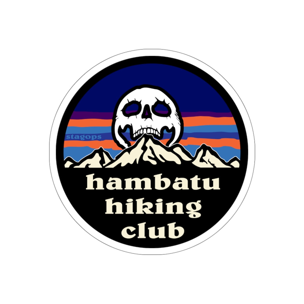 Hambatu Hiking club Die-Cut Sticker