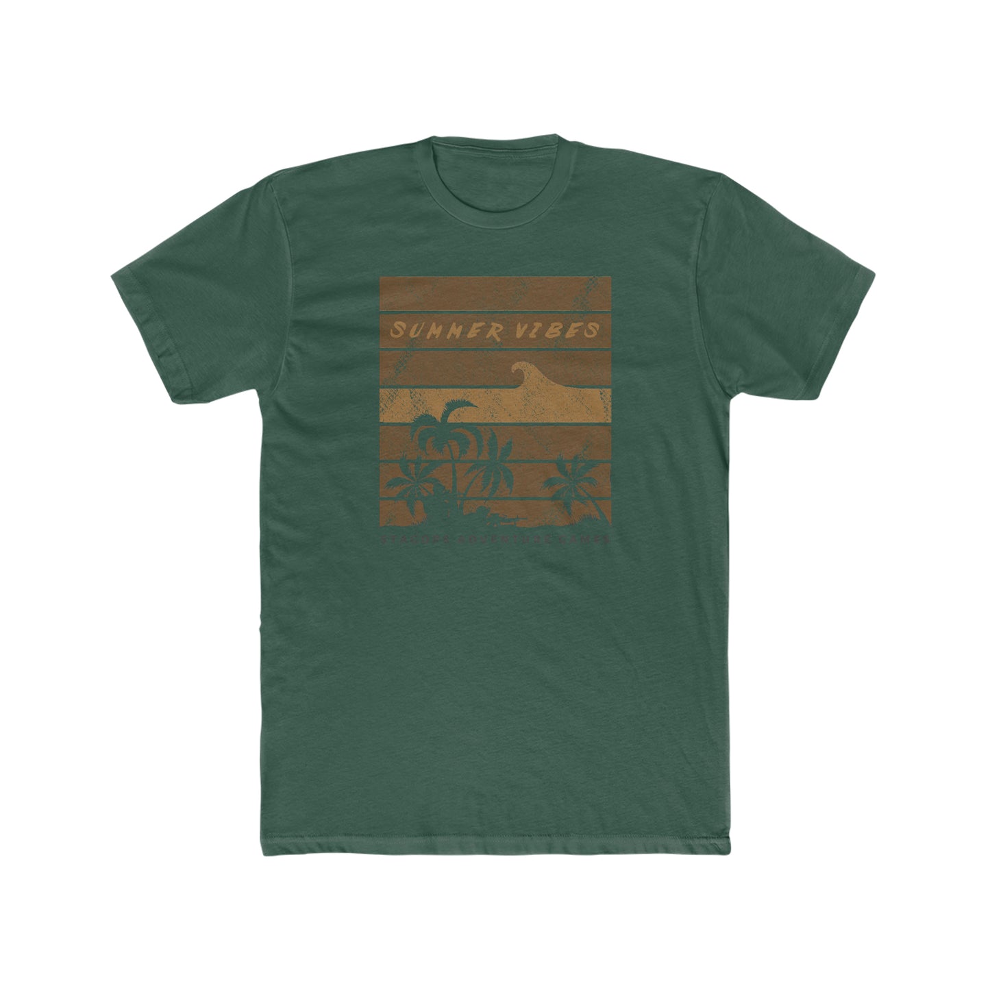 Summer Vibes Subdued (Tan on Green) Tee