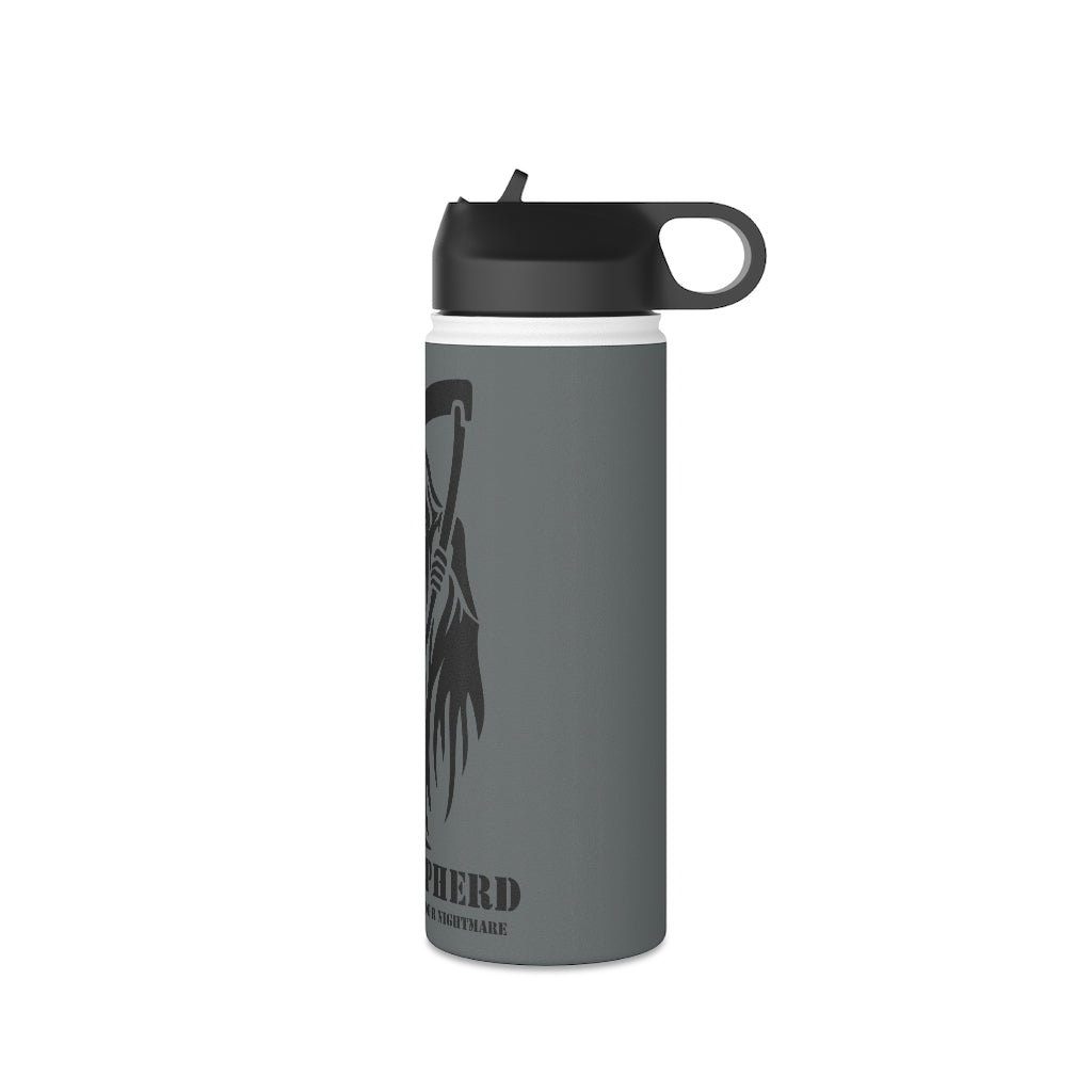 Stainless Steel Water Bottle, (sports lid)- JTF: SHEPHERD