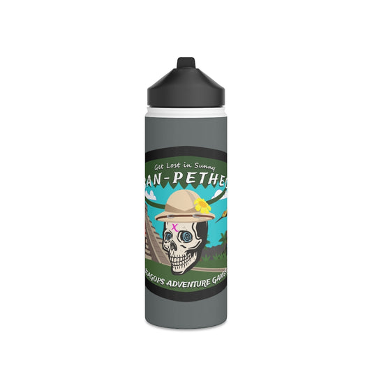 Stainless Steel Water Bottle, (sports lid)- SAN PETHEO