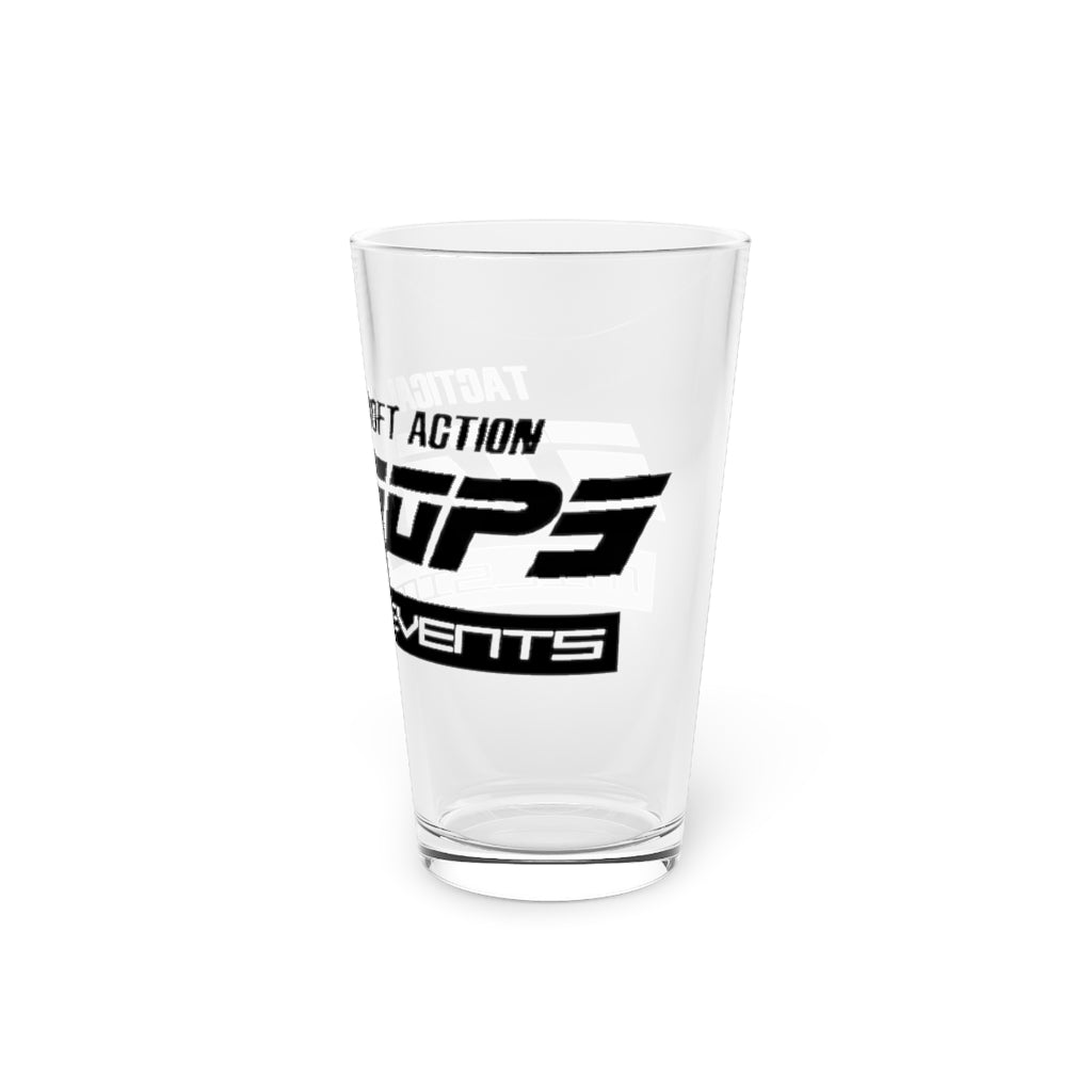 Blackout EmGeeEss logo Pint Glass, 16oz