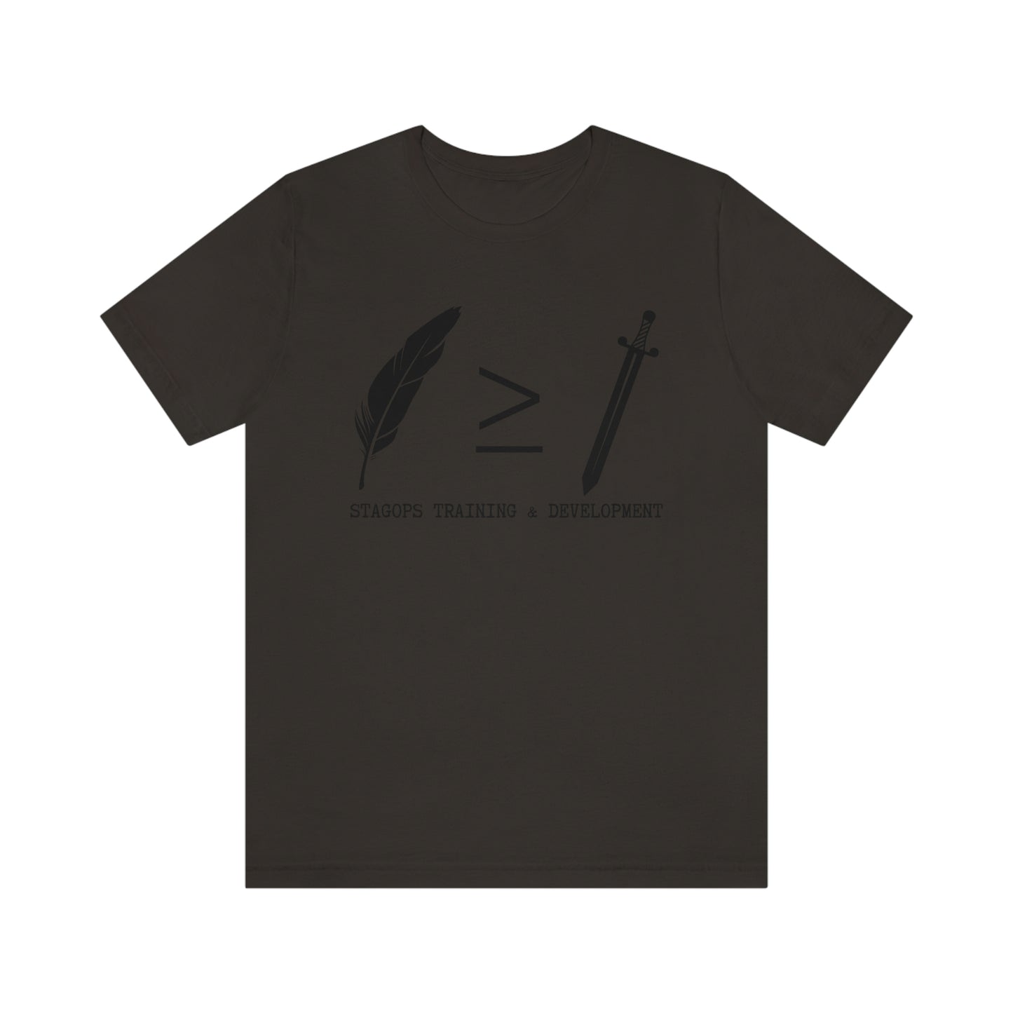 STAGOPS T&D "Mighty Pen" Black text version Tee