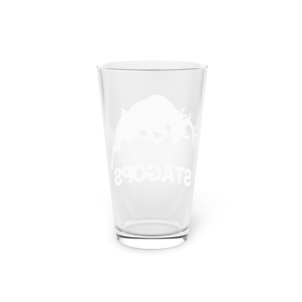 Blackout logo Pint Glass, 16oz