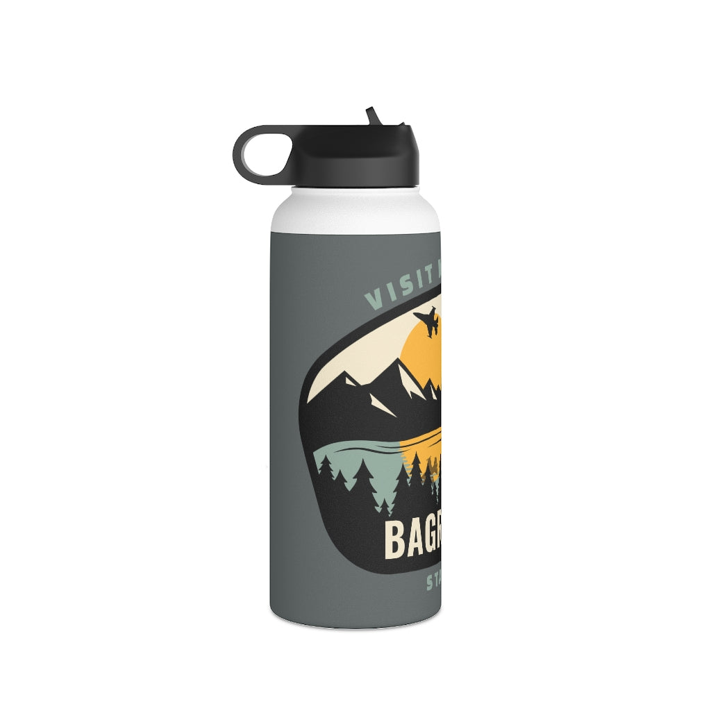 Stainless Steel Water Bottle, (sports lid)- BAGRITZNIA