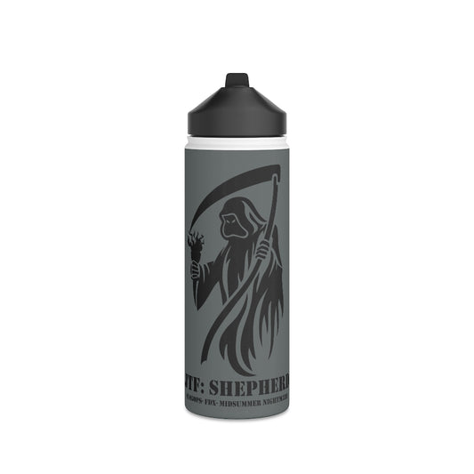 Stainless Steel Water Bottle, (sports lid)- JTF: SHEPHERD