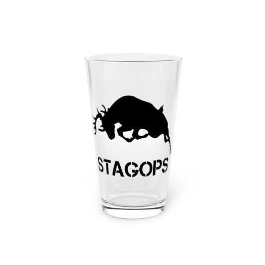 Blackout logo Pint Glass, 16oz