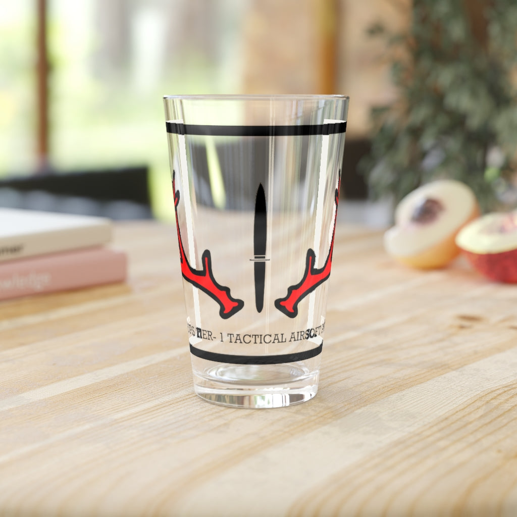 Tier 1 logo Pint Glass, 16oz