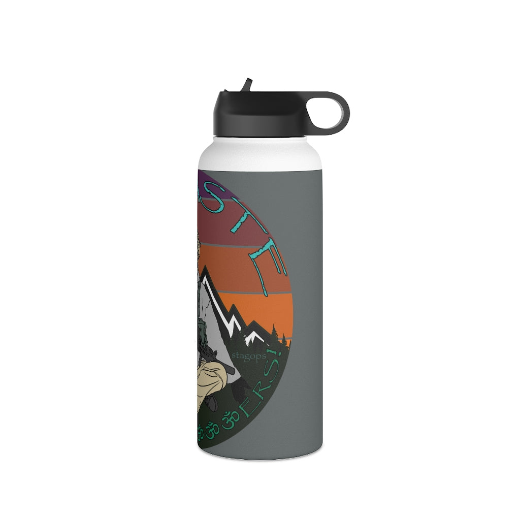 Stainless Steel Water Bottle, (sports lid)- NAMASTE MOTHERF#%^ERS